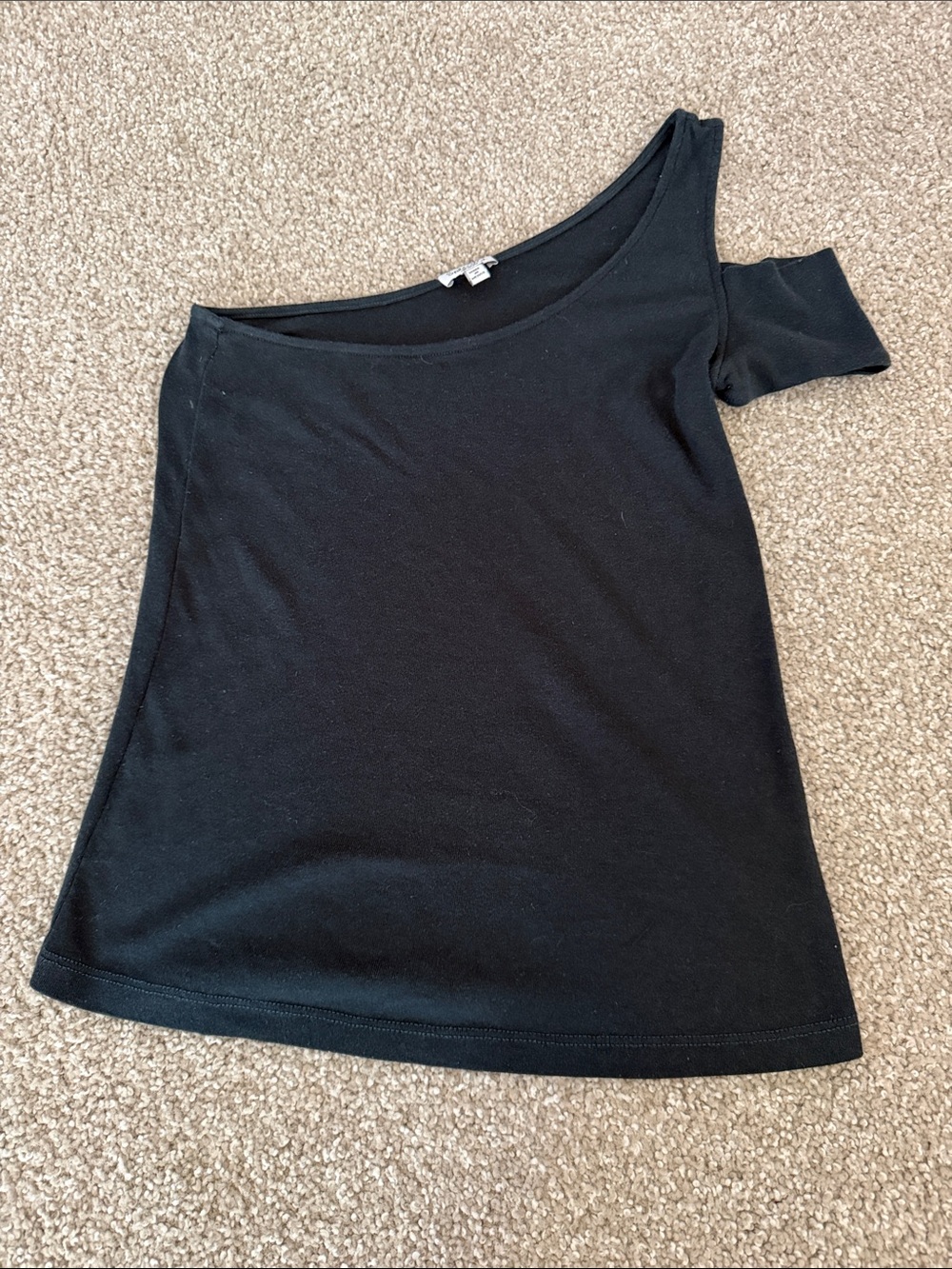 Splendid Black One-Shoulder Knit Top